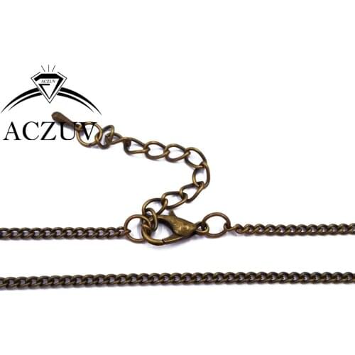 100pcs 2mm 20cm to 80cm Antique Bronze Metal Encryption Curb Chain Necklaces Bracelets Watch Chains for Pendant Jewelry FCC005