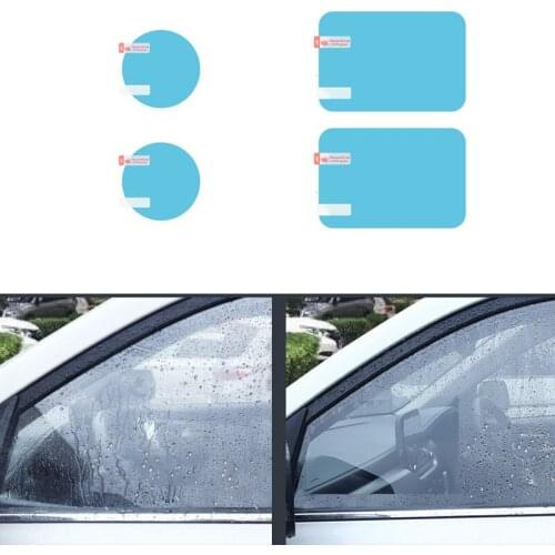 2Pcs/Set Car Rearview Mirror Protective Anti Fog Car Mirror Window Clear Film Film Waterproof Anti Fog Anti-glare Car Sticker
