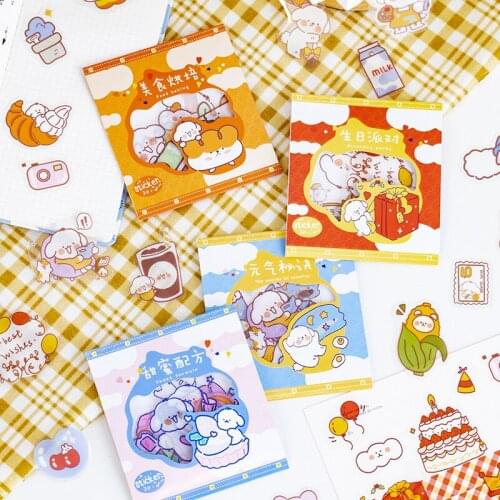 20sets/lot Kawaii Stationery Stickers Moe Time Fragment Series Planner Decorative Mobile Sticker Scrapbooking DIY