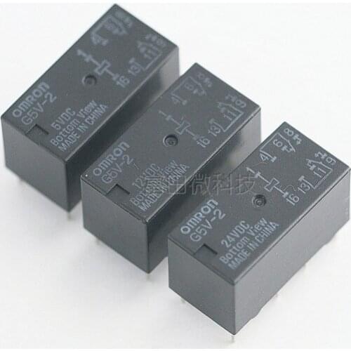 20PCS/Lot Signal Relay G5V-2-5VDC 12VDC 24VDC 5V/12V/24V 8PIN 1A