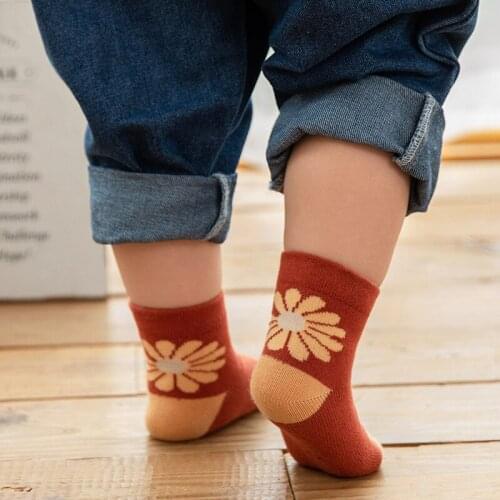 1-12T 5 Pairs Toddler Kid Baby Boys Girls Print Socks Cute Sweet Stretch Cotton Socks Dinosaur Lovely Children New Accessories