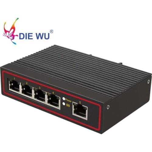 5 Ports Industrial Ethernet Switch 10/100M Signal Strengthen Network Switch Type Network Lan Switch Ethernet