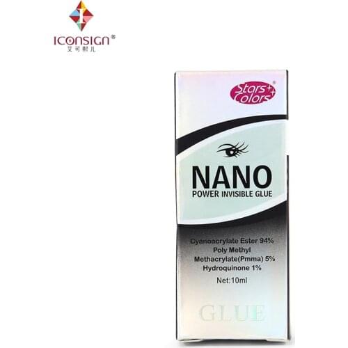 5pcs/lot Nano Power Invisible Eyelash Glue Low Odor No Toxic Low Stimulate Dilute softness flexibility Glue For Eyelashes