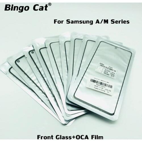 10pcOriginal Quality LCD Front Touch Screen Glass Lens with OCA Glue Film For Samsung A41 A51 A71 A31 A20 A52 A32 A30 A40 A70