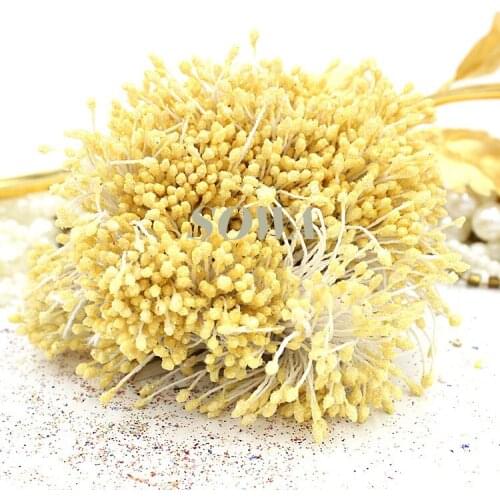 Free Shipping 3mm Light Yellow Floral Glitter Stamen Pistil (800pcs/Lot) Cake Decorating Craft DIY Wholesale and retail