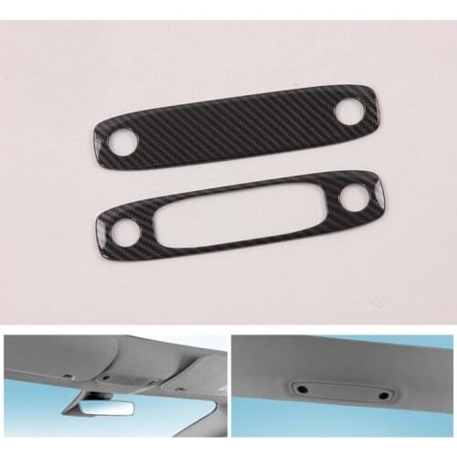 For Tesla Model 3 2017-2019 Car Front + Rear Top Reading Light Cover Trim Carbon fiber abs
