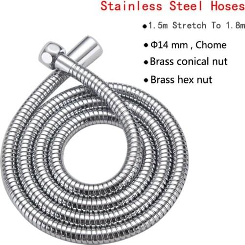 Stainless steel shower hose telescopic metal plating encryption explosion-proof shower hose suit manufacturers selling