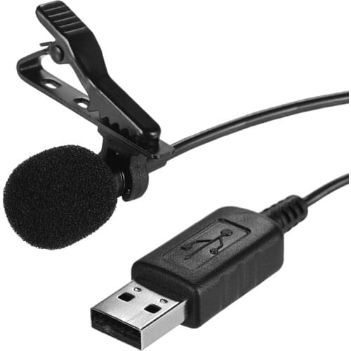 Mini Lapel Lavalier Clip-on Condenser Microphone Mic usb Microphone for Computer PC Laptop for chatting video meeting speech