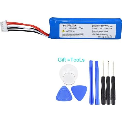3.7V Batterie 3000mAh GSP872693 01 Li-ion Battery for JBL Flip 4 Flip4 Special Edition Bluetooth Speaker
