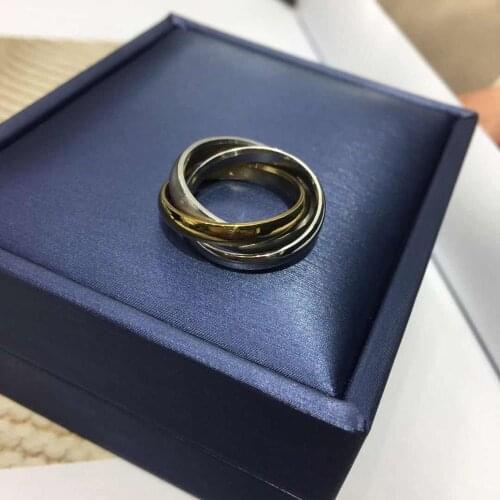 MOREDEAR 9mm 3 Circle Titanium Ring For Men and Women