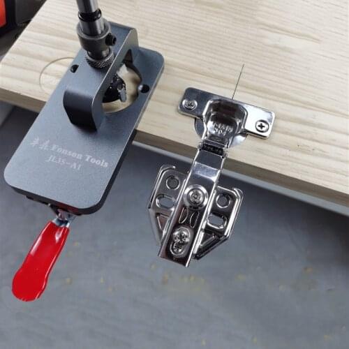 35mm Hinge Hole Drilling Guide Locator Aluminum Alloy Hole Opener Template Door Cabinets DIY Tool For Woodworking tools