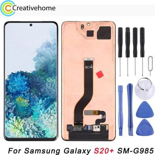 Original Dynamic AMOLED Material LCD Screen and Digitizer Full Assembly with Frame for Samsung Galaxy S20
