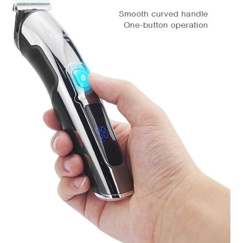 Kemei Professional Electric Hair Clipper for Men Rechargeable Hair Trimmer Shaver Razor Haircut Tool LED Hair Cutting Machine