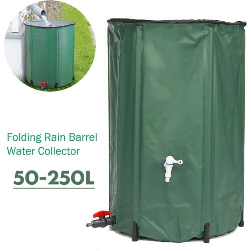50-250L Rain Barrel collapsible Rainwater Harvest water tank garden strong PVC foldable Collection Tank Container with Runoff