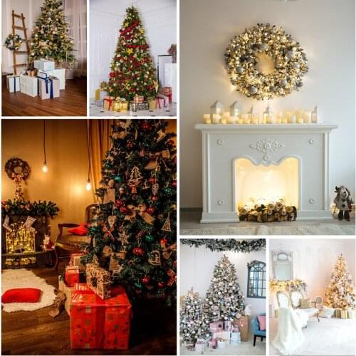 SHENGYONGBAO Christmas Indoor Theme Photography Background Christmas tree Children Backdrops For Photo Studio Props 21525 JPE-02