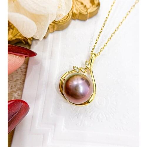 Factory Wholesale Real Solid S925 Sterling Silver Accessories DIY Jewelry Making Pearl Pendant For Women Charm Gift