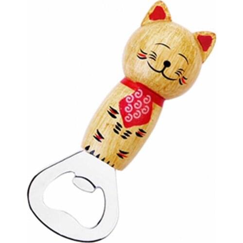 1PC Bottle Opener Cartoon Pattern Labor-saving 4 Colors Magnet Bottle Can Opener for Home Kitchen Gadgets Bar Tool