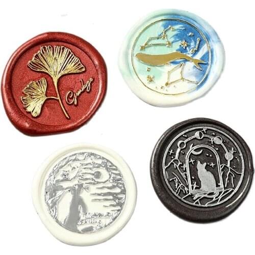 10pcs Wax Coloring Pen Fire Paint Wax Label Pattern Text Surface Color Printing Ink Pad Account Graffiti Signature Marker stamp