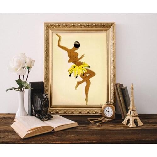 1927 Josephine Baker Banana Skirt Print Paul Colin Art Decor Jazz Age Paris Image African American French Woman Canvas Painting
