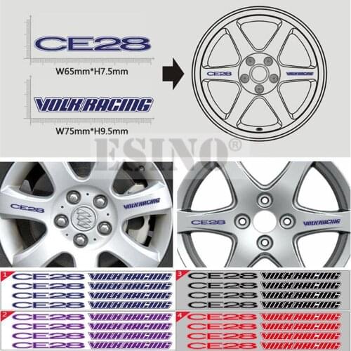 40 x Newest CE28 3M Adhesive Vinyl Wrap Racing Decals Sticker Wheel Hub Pegatinas Car Styling Motor Part Auto Rim Accessories
