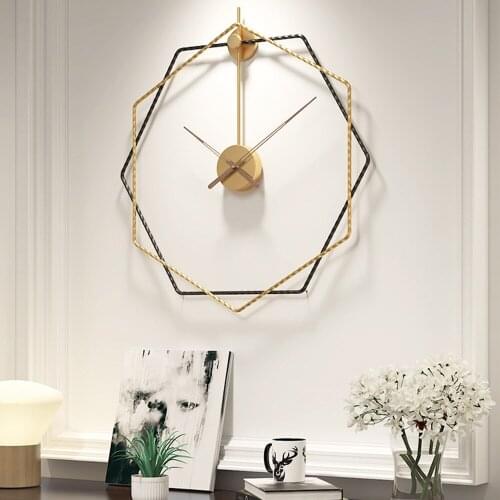 50cm Modern Design iron Silent Classic simple Wall Clock For Home Office Decorative Hanging Living Room Metal Wall Watch