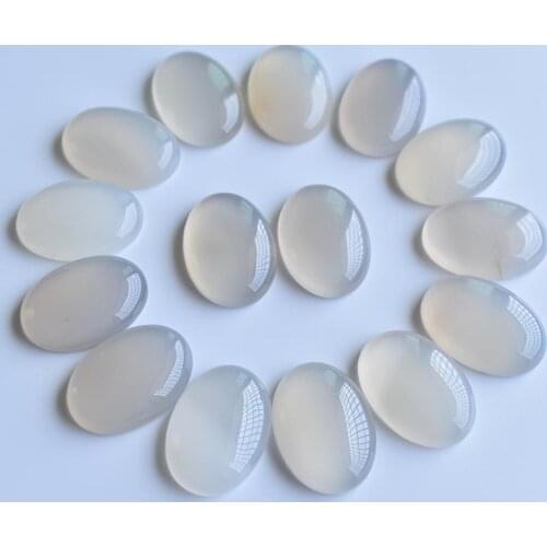 2020 Fashion top quality natural white onyx Oval CAB CABOCHON beads for jewelry accessories making18x25mm wholesale 20pcs/lot
