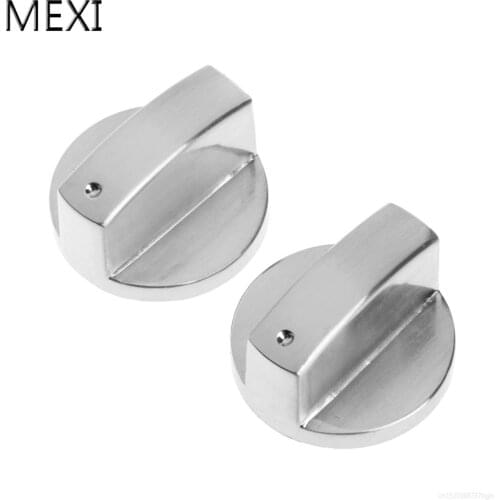 MEXI 2Pcs Upward Switch Gas Stove Parts Metal Knob Cooker Oven Gas Range Kitchen Control Universal New 40mm