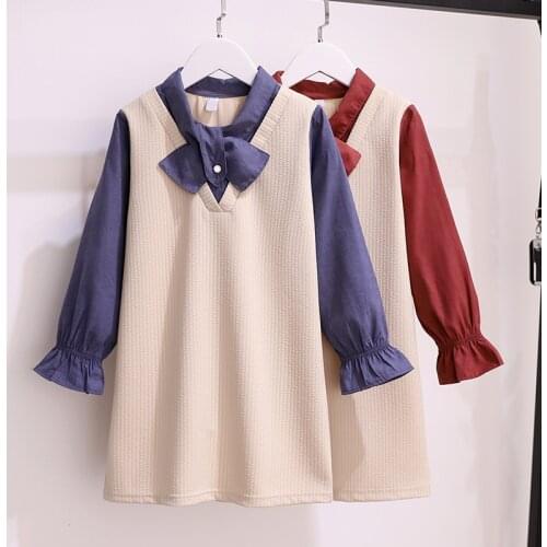 Long Sleeve Baby Girls Dresses Cotton Loose Kids Clothes Leisure Teens Outfits for 6 8 10 12 Years Children Clothing Vestidos