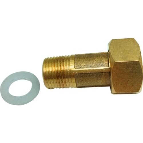 Solid Brass Bulkhead Tank Fitting (1/2 inch Straight Female Pipe and 3/4'' Male Garden Hose Threaded)