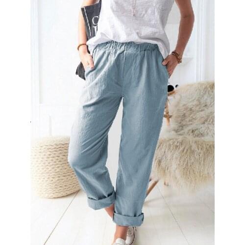 Женские льняные брюки Goocheer China At AliExpress