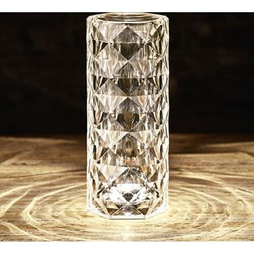 USB Crystal Table Lamp LED Atmosphere Night Light Decor Crystal Lamp Desk Color Changing Lamps For Bar Bedroom Bedside Coffee