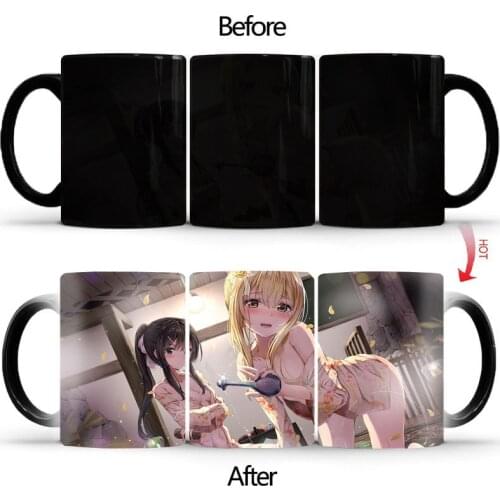Creative Drunk girl Magic Mug,Changing Coffee Mugs Heat-sensitive Reactive Ceramic Cup,coffee cup office Drinkware gift BSKT-068