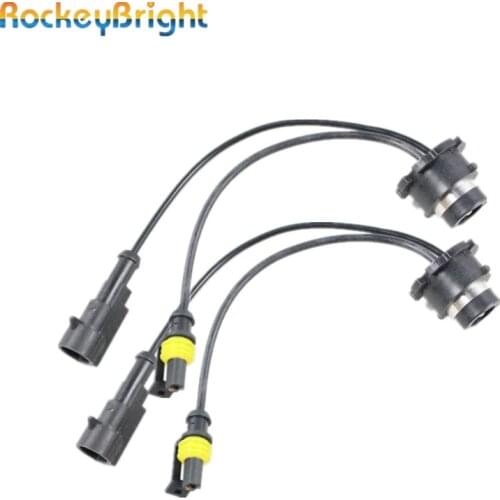 Rockeybright 2pcs D2S D2R D2C D4S HID xenon ballast for bulbs wiring Harness AMP relay wires cable base adapters sockets holders