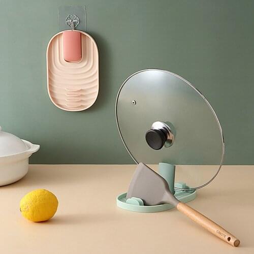Kitchen Colorful Pot Lid Rack Multifunctional Home Kitchen Spatula Storage Shelf Place Mat Organizer Cutlery Rack