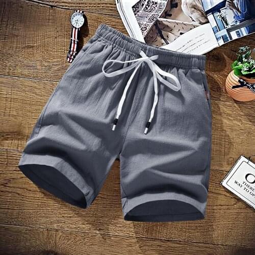 Japanese Cotton Hemp Summer Thin New Casual Shorts Korean Fit 5-Point Trend Straight Pants MenS Wear Sports Trousers Boys
