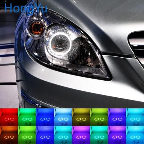 Multi-color RGB LED Angel Eyes Halo Ring Eye RF Remote for Mercedes-Benz B-Class W245 B160 B180 B170 B200 2006-2011 Accessories