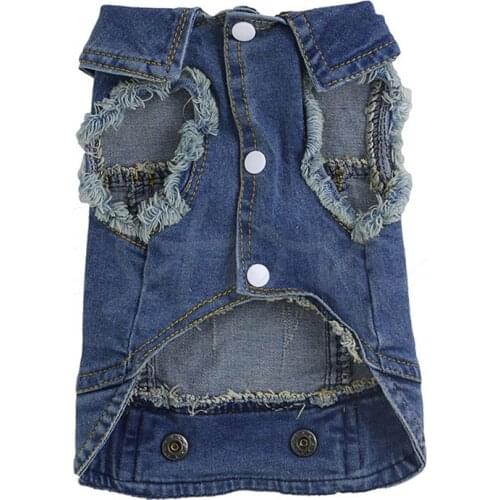 Fashion Apparel Denim Pet Dog Puppy Jacket Coats Clothing Sleeveless Clothes HOT