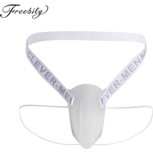 Mens Jockstrap Elastic Waistband T-back Thong Lingerie Athletic Groin Cup Protection Pads for Kickboxing Hockey Karate Sanda
