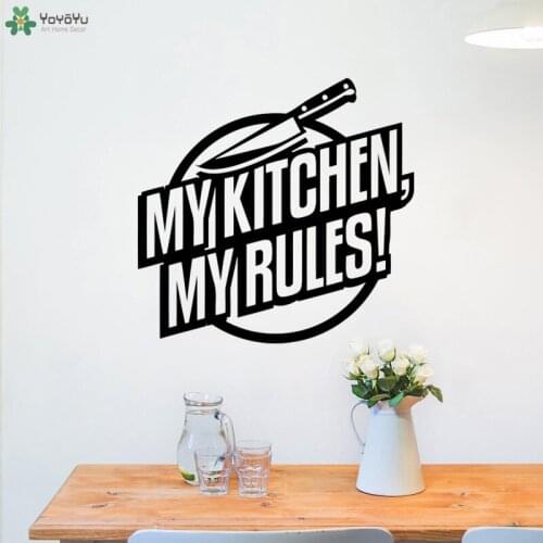 YOYOYU Wall Decal Creative Quotes My Kitchen My Rules Wall Stickers Decoration Home Interior Art Wallpaper Window Decor DIYCT644