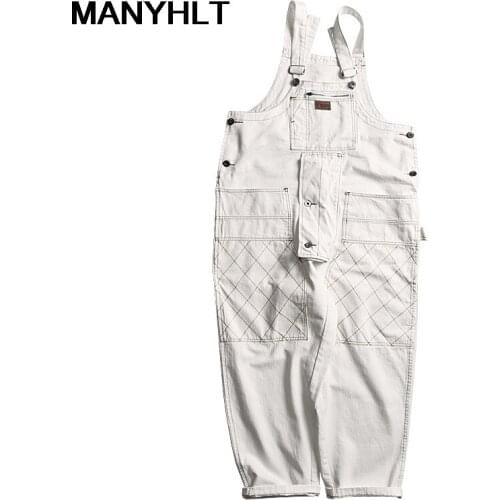 New Arrivals Mens Clothing Work Clothes Multi-pocket Jumpsuit Loose Work Pants Overalls Suitable for Four Seasons Button