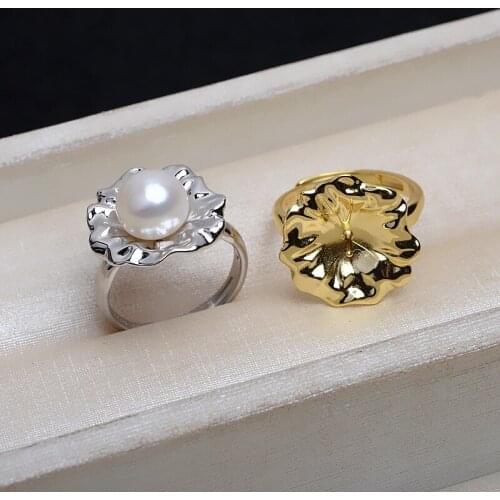 New Fashion 925 Sterling Silver Adjustable Finger Ring Base Settings Findings Jewelry Parts Fittings Accessories for Beads