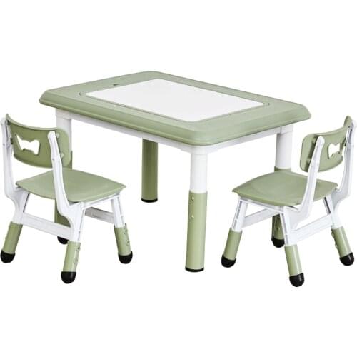 Graffiti Belt Storage Tablo Kid Table With Chair Set Kindergarten Can Be Raised And Lowered Plastic Baby Game Table