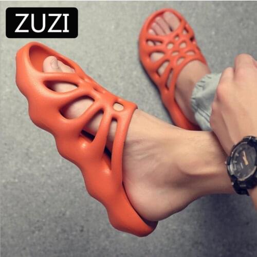 ZUZI Couple Slippers Female Summer New Korean Fashion Outer Hole Shoes Non-slip Thick-soled Sandals and Slippers Ins Tide Men