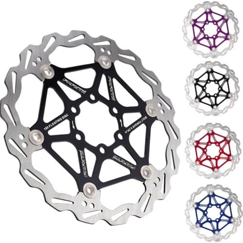 Mountain Bike Brake Rotor 160mm/180mm/203mm Stainless Steel Rotor Strong Heat Dissipation Floating Rotor MTB Disc Brake Pad