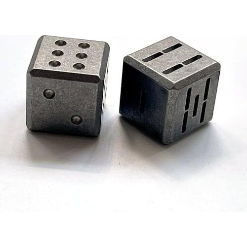 Titanium Alloy Solid Dice Bartending Healthy Metal Frozen Ice Cubes EDC Portable Multifunction Tool Tourism Play Toy