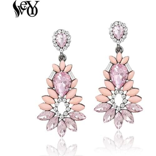 VEYO Acrylic Crystal Earrings For Women Fashion Jewelry Zinc Alloy Lead free nickel free