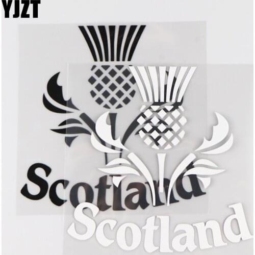 YJZT 14×14CM Scotland Sign Vinyl Decal Word Decor Creative Car Sticker Black/Silver 4C-0291