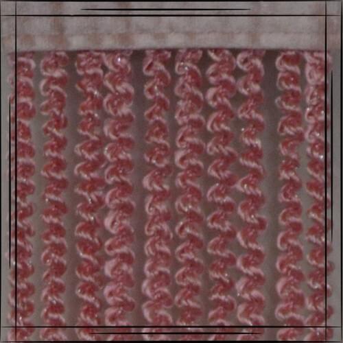 Gülpınar Curtain Pink Silver Silvery Double Curling Rope Curtain