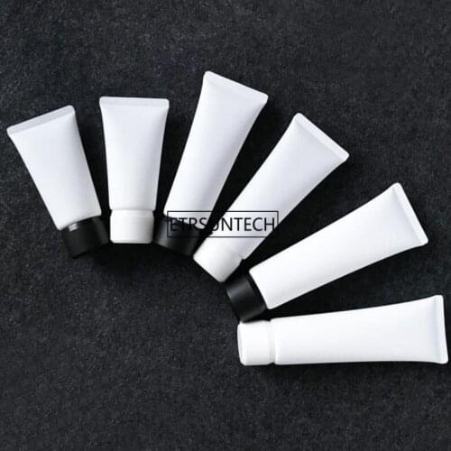 100pcs 50/80/100g Plastic Empty Cosmetic Facial Cleanser Hose Soft Tube, Travel Squeeze Sampoo/Body Wash Refillable Tube F3010