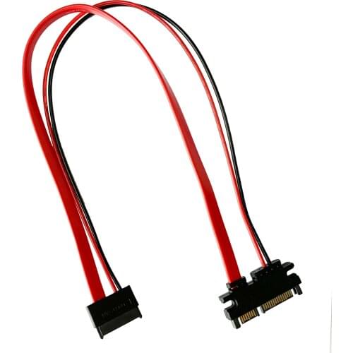 14 inch Slimline SATA extension cable,SATA7 + 6P male to female extension cable for SATA Slim DVD+/-RW Drive